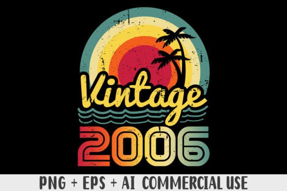 Download Vintage 2006 PNG Sublimation Design - 2006 Collection