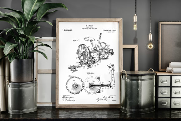 Download Stalk Cutter 1911 Vintage Patent Poster - 1911 Collection